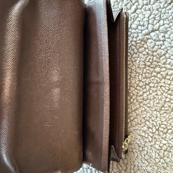 AS-IS Louis Vuitton Wallet Damier Portefeuille Sarah Long Wallet Bag Authentic - Picture 11 of 11